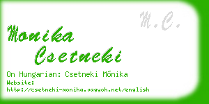 monika csetneki business card